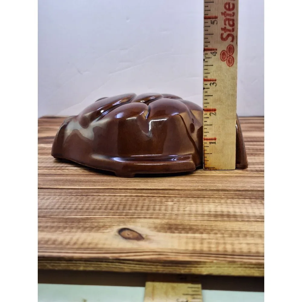 Vintage West German Brown Earthenware Fish Ceramic Pudding Pastry Mold W Germany